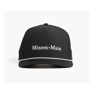 NWT Mizzen + Main Black Rope Hat Adjustable Trucker NEW One Size